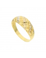 Złoty diamentowany pierścionek