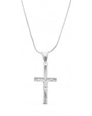 Srebrny krzyżyk z wizerunkiem jezusa