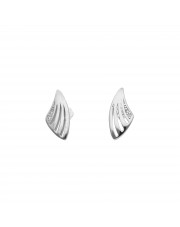 Dyskretne srebrne kolczyki sztyft w kształcie skrzydła