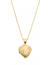Złota zawieszka puzderko w kształcie serca na zdjęcie