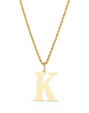 Duża złota zawieszka literka K