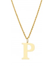 Duża złota zawieszka literka P