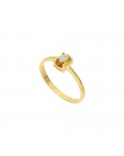 Złoty subtelny pierścionek z zultanitem