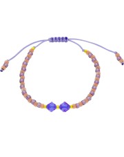 Bransoletka z koralikami Toho - subtelna liliowa elegancja